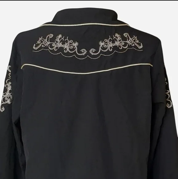 Embroidered Western Rockabilly Shirt Women's Size Medium. - Picture 6 of 7